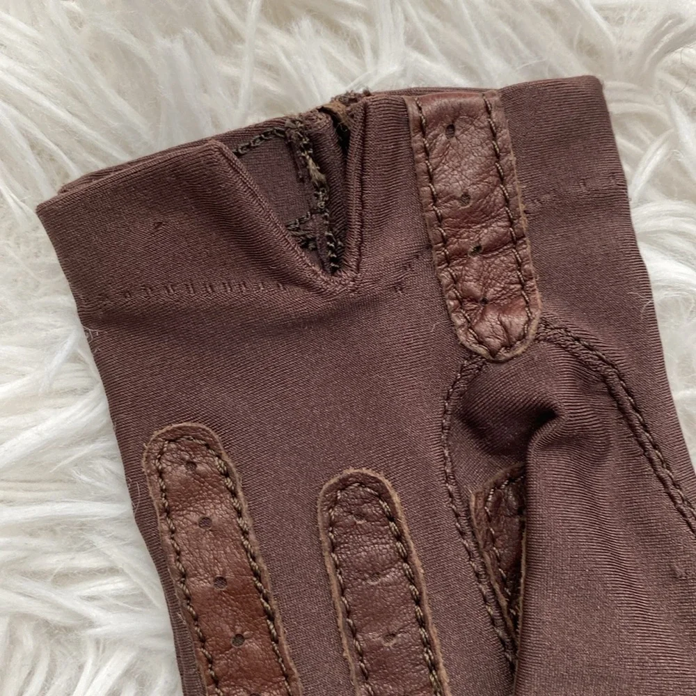 Isotoner vintage brown driving gloves - Picture 3 of 8